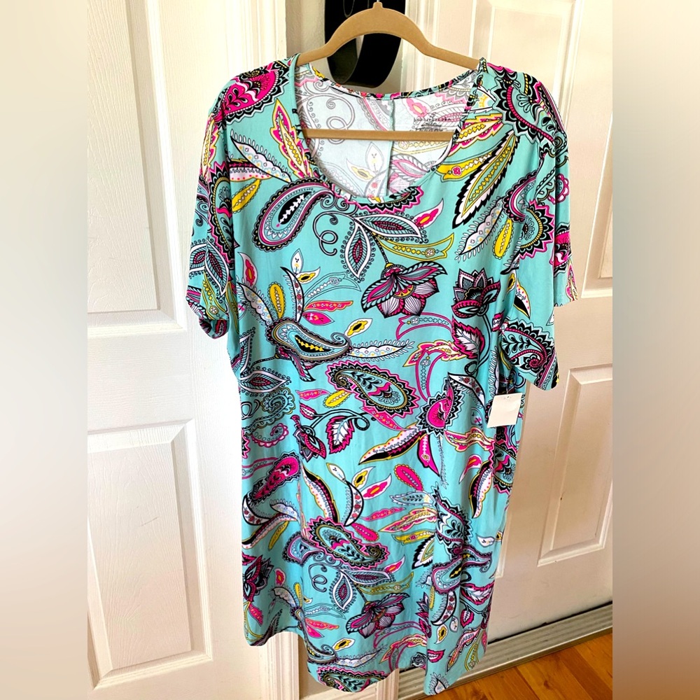 Bobbie Brooks dress women’s size 3X pastel paisley beauty.NWT